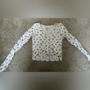 Hollister Floral Long Sleeve Baby Tee